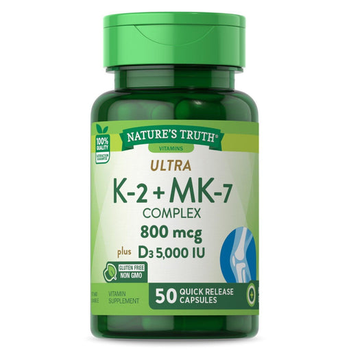 Nature's Truth Nature's Truth Ultra Vitamin K-2 100 Mcg Vitamins & Supplements White Smoke