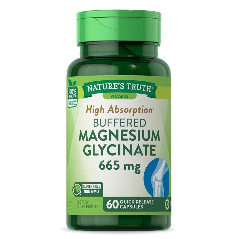 Nature's Truth Nature's Truth Quick Release Capsules Superior Absorption Chelated Magnesium Glycinate Vitamins & Supplements White Smoke