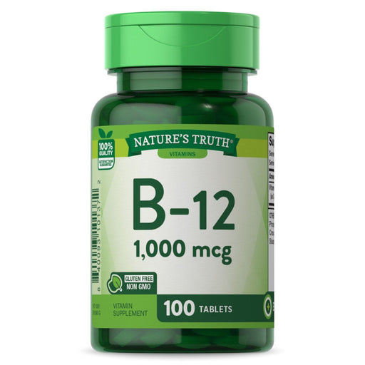 Nature's Truth Nature's Truth® Vitamin B-12 1000 mcg – High Potency Energy Support (60-100 Tablets) Vitamins & Supplements White Smoke