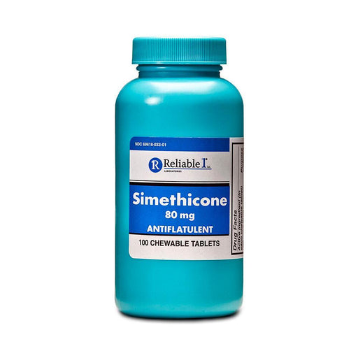 Reliable Reliable 1 Labs Simethicone Chewable Tablets 80 Mg Medicine & Drugs Dark Turquoise