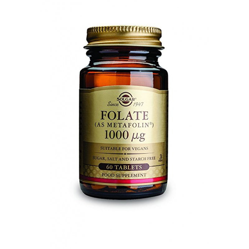 Solgar Solgar Folate, 1,000 Mcg, 60 Tablets Vitamins & Supplements White Smoke