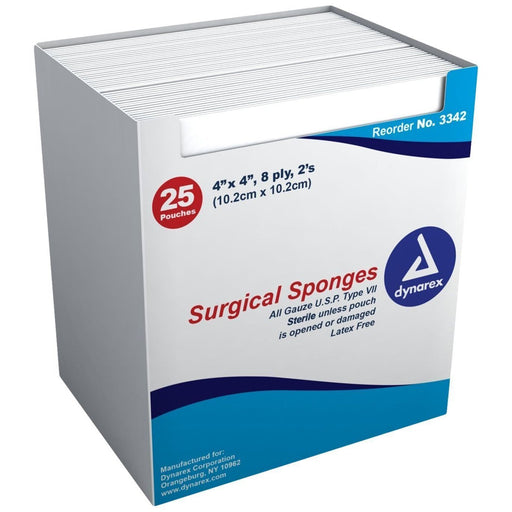 Dynarex Gauze Sponges  4” X 4” Ply First Aid White Smoke