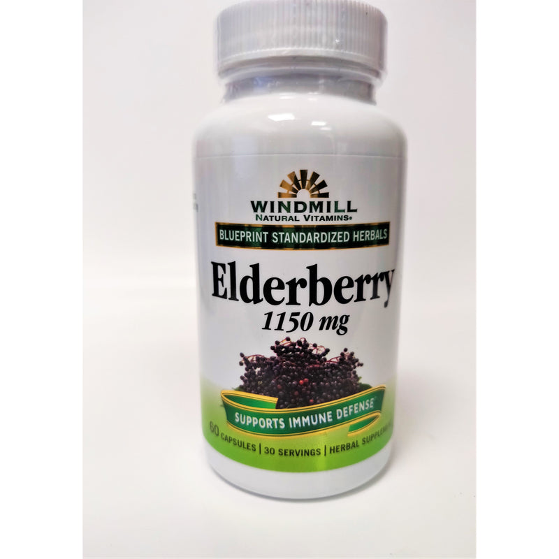Windmill Windmill Elderberry Cp 1150Mg 60 G/F Vitamins & Supplements Lavender