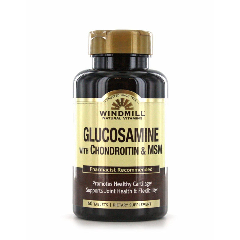 Windmill Windmill Health, Glucosamine With Chondrotin & MSM - 60 Tabs Vitamins & Supplements White Smoke
