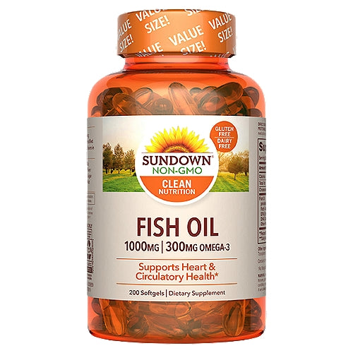 Sundown Naturals Sundown Naturals Fish Oil 1000 Mg Softgels Omega 3 Vitamins & Supplements White Smoke