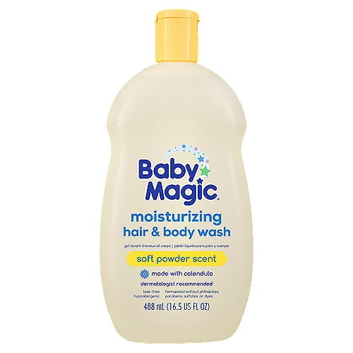 Baby Magic Baby Magic Soft Powder Scent Moisturizing Hair & Body Wash, 16.5 Fl Oz Body Wash White Smoke Default Title