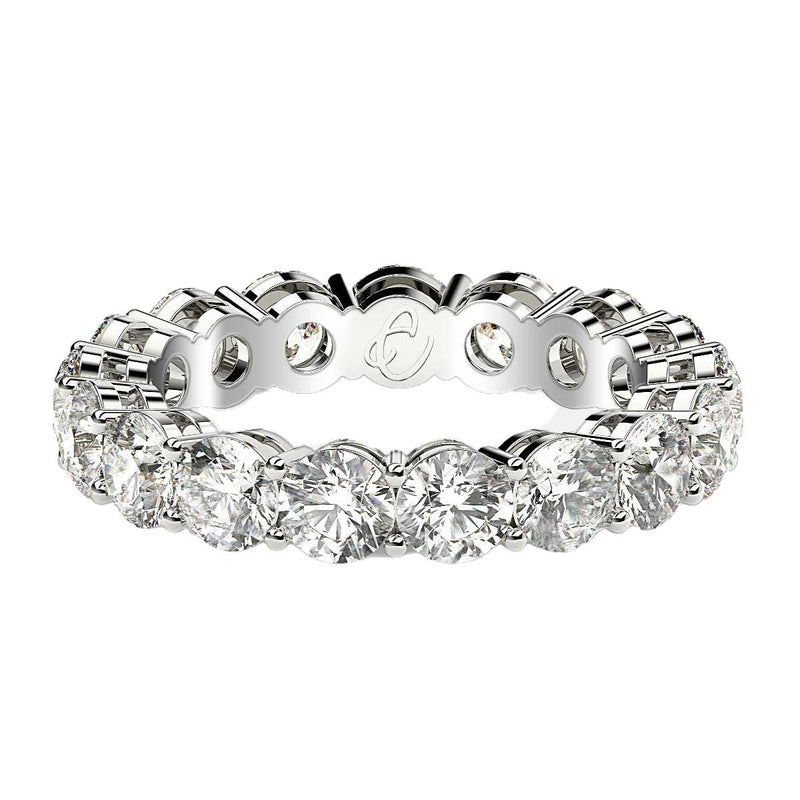 Bids.com Round Cut Lab Grown Diamond Eternity Ring in 14k White Gold (3 cttw FG/VS2) Rings White Smoke 4 / White Gold,4.5 / White Gold,5 / White Gold,5.5 / White Gold,6 / White Gold,6.5 / White Gold,7 / White Gold,7.5 / White Gold,8 / White Gold,8.5 / White Gold,9 / White Gold