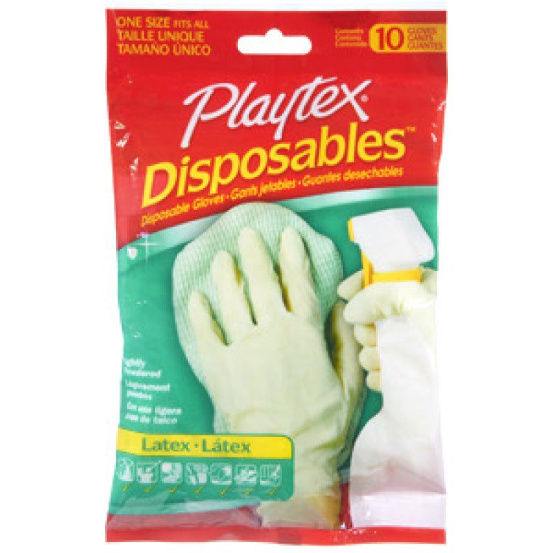 Playtex Playtex Gloves, Latex Disposables, Multi Purpose, One Size Fits All Sponges & Scouring Pads White Smoke