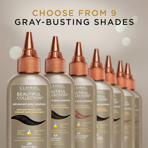 Clairol Professional Clairol Professional Advanced Gray Solution Semi Permanent Hair Color, 4R Mahogany Red Brown, 3 Oz Hair Color Dark Gray