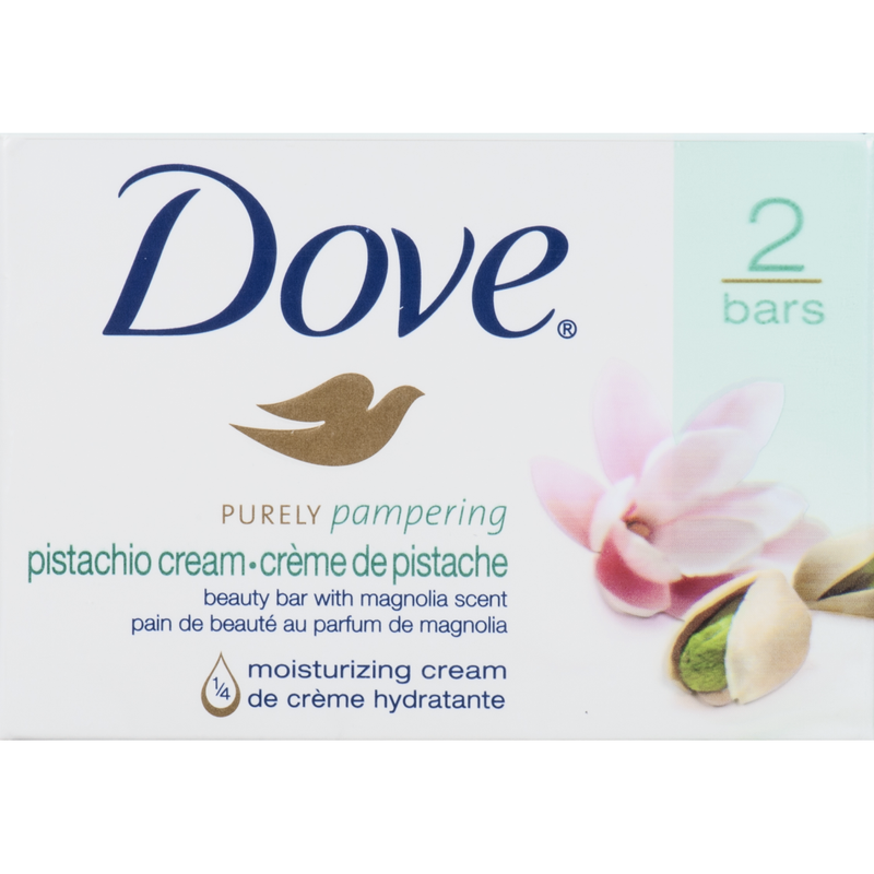 Dove Dove Purely Pampering Pistachio Cream Bar Soap 2 Ct Pack Bar Soap Lavender