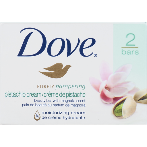 Dove Dove Purely Pampering Pistachio Cream Bar Soap 2 Ct Pack Bar Soap Lavender
