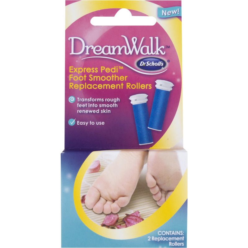 Dr. Scholl's Dr. Scholl's DreamWalk Express Pedi Foot Smoother Replacement Rollers Skin Care Rollers White Smoke