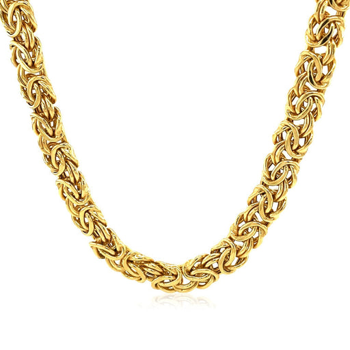 Bids.com 14k Yellow Gold Byzantine Motif Chain Necklace Necklaces White Smoke 18 / Yellow Gold,20 / Yellow Gold