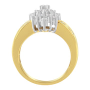 Bids.com 10K Yellow Gold 1.0 Cttw Marquise Composite Diamond Cluster Cocktail Ring (H-I Color, SI2-I1 Clarity) - Size 7 Rings White Smoke 9 / Yellow.Gold,8 / Yellow.Gold,6 / Yellow.Gold,7 / Yellow.Gold
