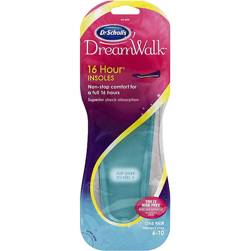 Dr. Scholl's Dr. Scholl's Dream Walk 16 Hour Insoles Women's Size 6-10 - 1 Pr Personal Care White Smoke