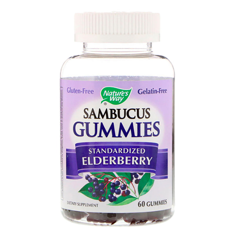 Nature's Way Nature's Way Sambucus Standardized Elderberry Gummies Immune Support 60 Ct Vitamins & Supplements White Smoke