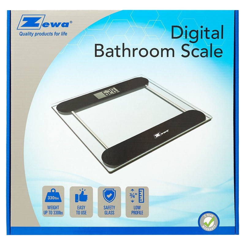 Zewa Zewa Body Weight Digital Bathroom Scale Fitness & Nutrition White Smoke