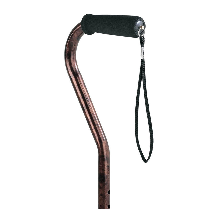 Carex Carex Offset Designer Cane, Bronze Canes & Walking Sticks White Smoke