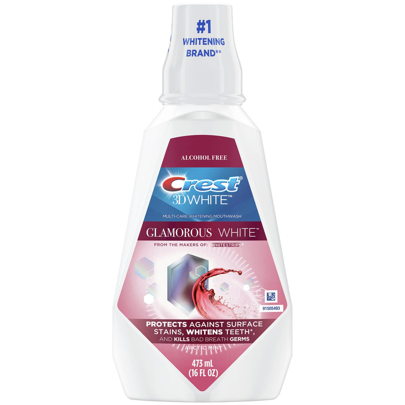 Crest Crest Mouthwash, Arctic Mint, Glamorous White 16 Fl Oz Mouthwash White Smoke