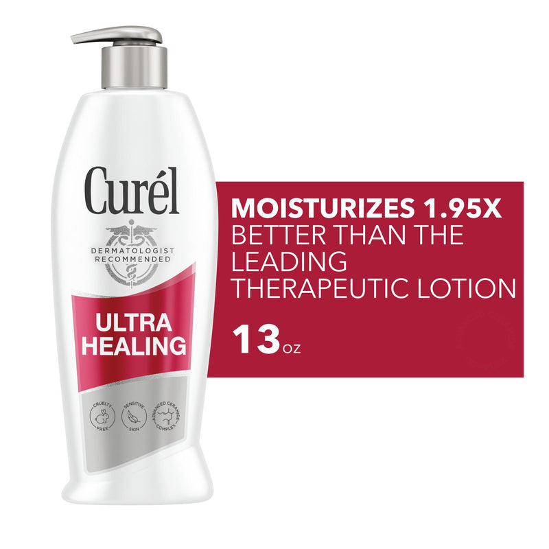 Curel Curél Ultra Healing Lotion - Clinically Proven Relief for Dry Skin, 13 oz Lotion & Moisturizer White Smoke