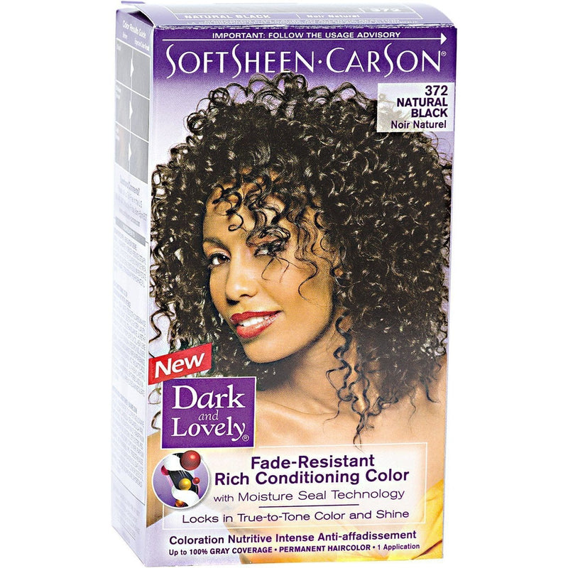 0 Dark & Lovely Fade Resist Permanent Hair Color, 372 Natural Black Hair Color Dark Slate Gray Default Title