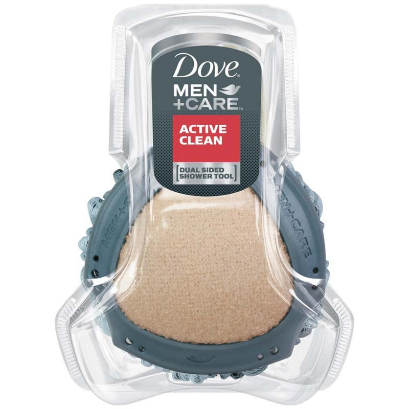 Dove Men+Care Dove Men+Care Active Clean Dual-Sided Body Wash Shower Tool Bath & Body White Smoke