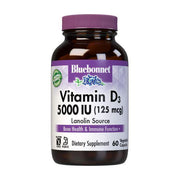 Bluebonnet Bluebonnet Vitamin D3 5000 IU Vegetable Capsules, 100 Count Vitamin D3 Supplement Light Gray