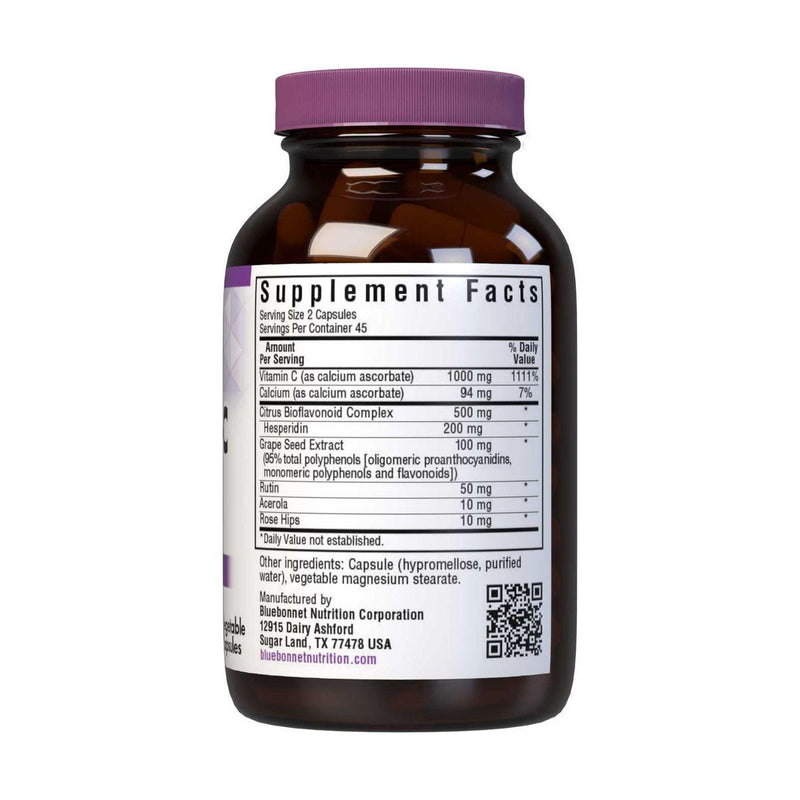 Bluebonnet Bluebonnet Optimum Vitamin C Formula, 90 Vegetable Capsules Vitamins & Supplements Black
