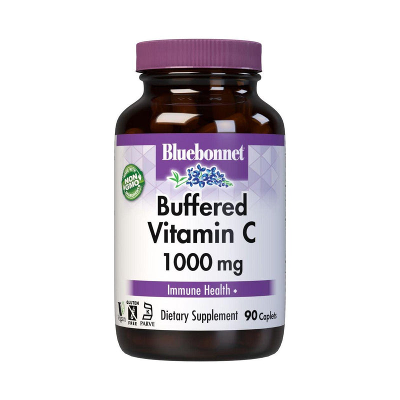 Bluebonnet Bluebonnet Buffered Vitamin C 1000 mg, 90 Vegetables Capsules Vitamins & Supplements Light Gray