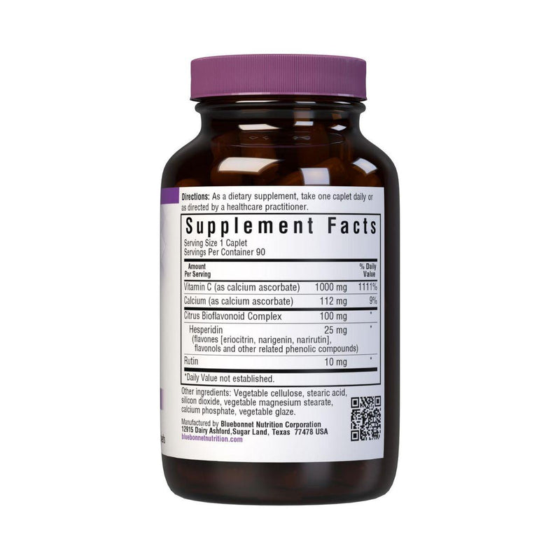 Bluebonnet Bluebonnet Buffered Vitamin C 1000 mg, 90 Vegetables Capsules Vitamins & Supplements Black