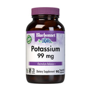 Bluebonnet BlueBonnet Potassium Vegetarian Capsules, 99 mg, 90 Count Potassium Supplement Light Gray