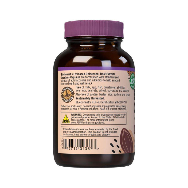 Bluebonnet Bluebonnet Standardized Echinacea Goldenseal Root Extract, 60 Vegetables Capsules Dietary Supplements Gray