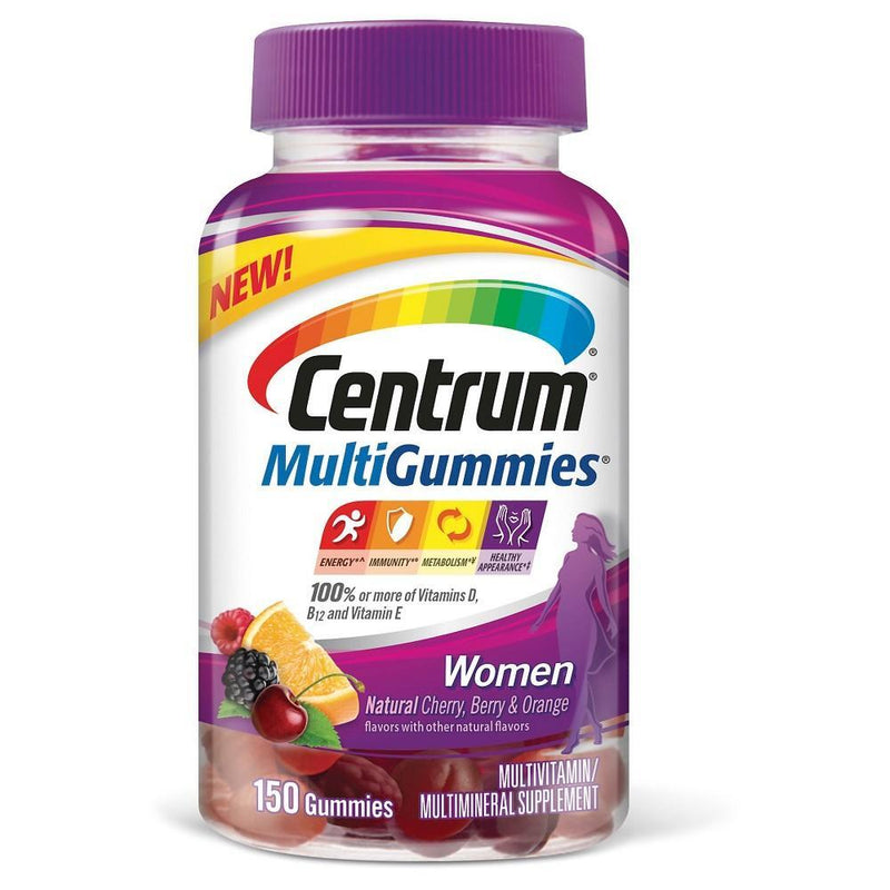 Centrum Centrum MultiGummies Gummy Multivitamin For Women, Multivitamin/Multimineral Supplement With Vitamin D3, B Vitamins And Antioxidants, Assorted Fruit Flavor Vitamins & Supplements White Smoke