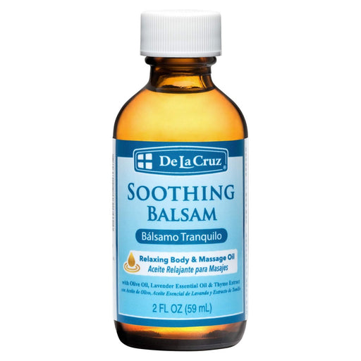 De La Cruz De La Cruz Soothing Balsam Massage Oil, No Preservatives Or Artificial Colors, Made In USA 2 FL. OZ Massage Oil White Smoke