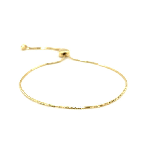Bids.com 14k Yellow Gold Adjustable Lariat Style Heart Motif Bracelet Bracelets White Smoke 9.25 / Yellow Gold