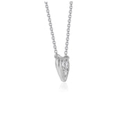 Bids.com Diamond Heart Design Pendant in 14k White Gold Necklaces White Smoke 16 / White Gold