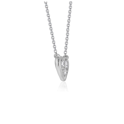 Bids.com Diamond Heart Design Pendant in 14k White Gold Necklaces White Smoke 16 / White Gold