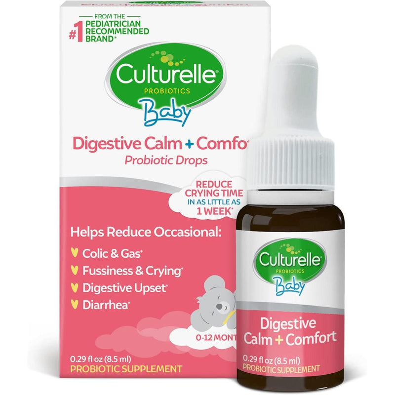 Culturelle Culturelle Probiotics, Baby, Calm + Comfort, Probiotic + Chamomile Drops, 0-12 Months, .29 Fl Oz (8.5 Ml) Baby Health White Smoke