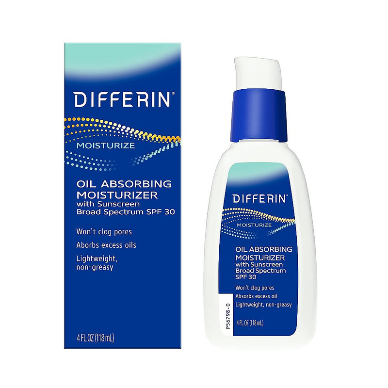 Differin Differin Oil Absorbing Moisturizer With Sunscreen SPF 30 Face Moisturizer White Smoke