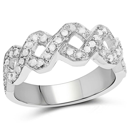 Bids.com 0.40 Carat Genuine White Diamond .925 Sterling Silver Ring Rings White Smoke size 6.00,size 7.00,size 8.00,size 9.00