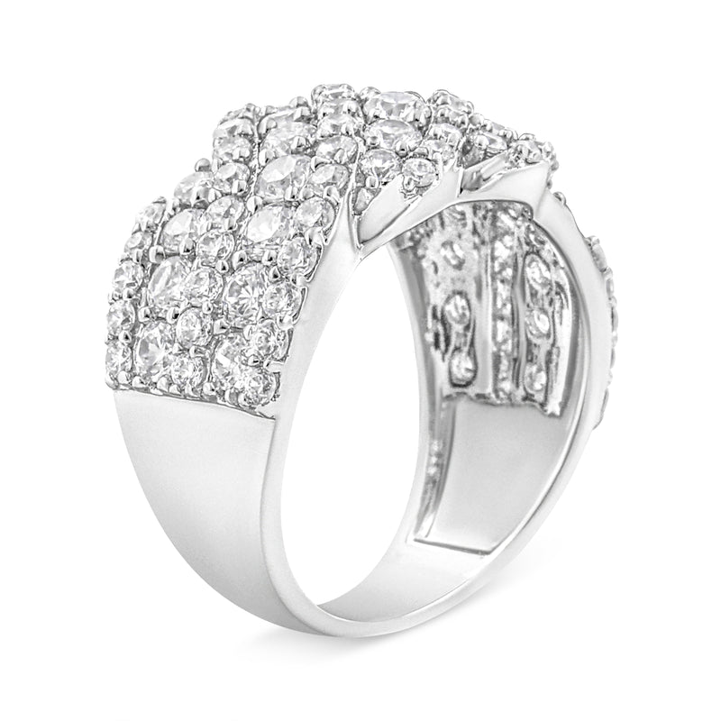 Bids.com 10K White Gold 3.00 Cttw Diamond Multi Row Cluster Band Ring (I-J Color, I3 Clarity) - Size 7 Rings White Smoke 7 / White.Gold,7 / Yellow.Gold,6 / Yellow.Gold,6 / White.Gold,8 / White.Gold,8 / Yellow.Gold,9 / White.Gold