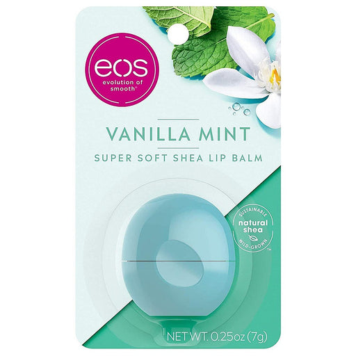 eos eos Visibly Soft Lip Balm Sphere, Vanilla Mint, 0.25 Oz Lip Balms & Treatments Alice Blue