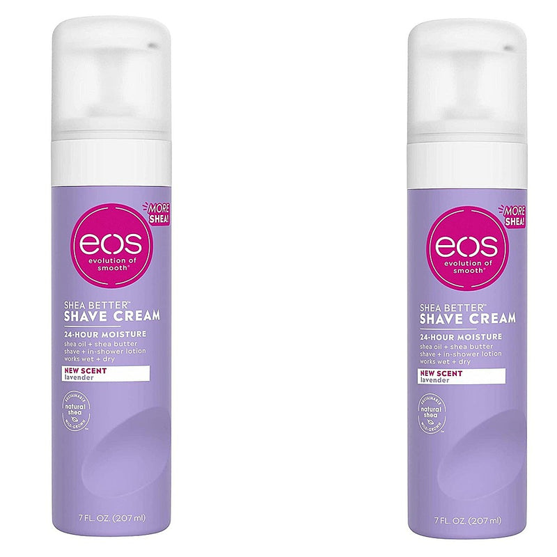 EOS EOS Ultra Moisturizing Shave Cream, Lavender Jasmine, 7 Fl Oz Shave Cream, White Smoke