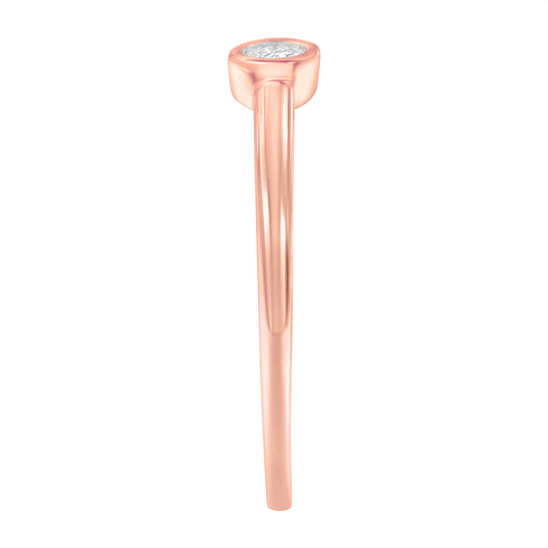 Bids.com 14K Rose Gold Plated .925 Sterling Silver Miracle Set Diamond Ring (1/20 Cttw, J-K Color, I1-I2 Clarity) - Size 6 Rings White Smoke 7 / Rose.Sterling Silver,6 / Rose.Sterling Silver,8 / Rose.Sterling Silver