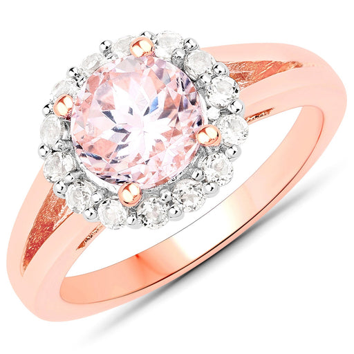 Bids.com 2.25 Carat Genuine Kunzite and White Topaz .925 Sterling Silver Ring Rings White Smoke size 7.00,size 6.00,size 8.00