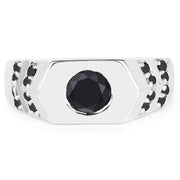 Bids.com 1.53 Carat Genuine Black Diamond .925 Sterling Silver Ring Rings Lavender size 9.00,size 6.00,size 7.00,size 8.00
