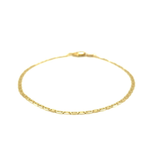 Bids.com 10k Yellow Gold Mariner Link Anklet 1.7mm Accessories White Smoke 10 / Yellow Gold