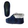 Silvert s Silvert s Men’s & Women’s Extra Wide Soft Fleece Diabetic Bootie Slippers For Seniors M Navy Shoes White Smoke
