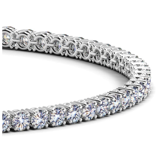 Bids.com Lab Grown Round Diamond Tennis Bracelet in 14k White Gold (4 cctw F/G  VS2/SI1) Bracelets White Smoke 7 / White Gold