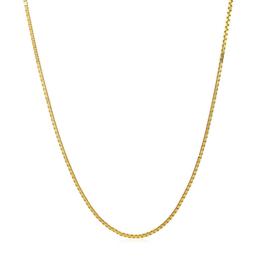 Bids.com 14k Yellow Gold Adjustable Box Chain (1.10 mm) Necklaces White Smoke 22 / Yellow Gold